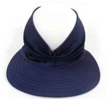 Cross-Border New Anti-Ultraviolet Sun Visor Outdoor Fashion Trend Empty Top Hat European And American Style Creative Big Brim Hat navy Cap circumference 56 65cm