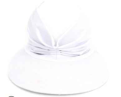 Cross-Border New Anti-Ultraviolet Sun Visor Outdoor Fashion Trend Empty Top Hat European And American Style Creative Big Brim Hat White Cap circumference 56 65cm