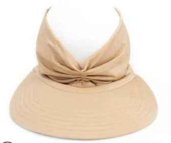 Cross-Border New Anti-Ultraviolet Sun Visor Outdoor Fashion Trend Empty Top Hat European And American Style Creative Big Brim Hat Brown Cap circumference 56 65cm