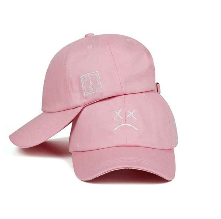 Cry face xxxtentacion baseball cap Pink