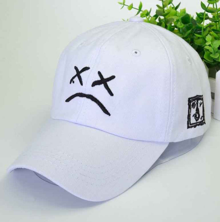 Cry face xxxtentacion baseball cap White