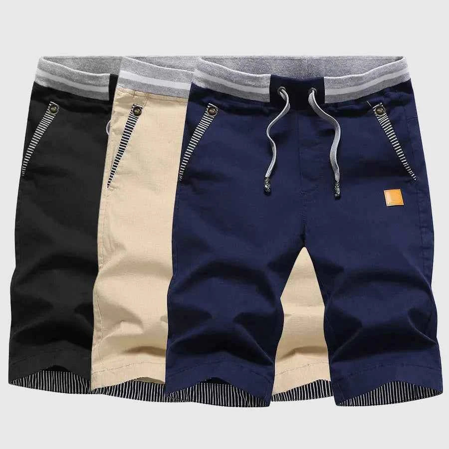 Men's Elastic Waist Cotton Summer Shorts All 5 Colors (DEAL)