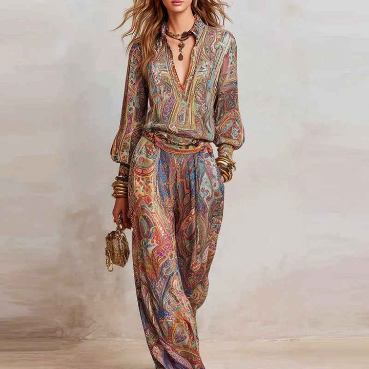 Crystal | Women's Paisley Blouse Set