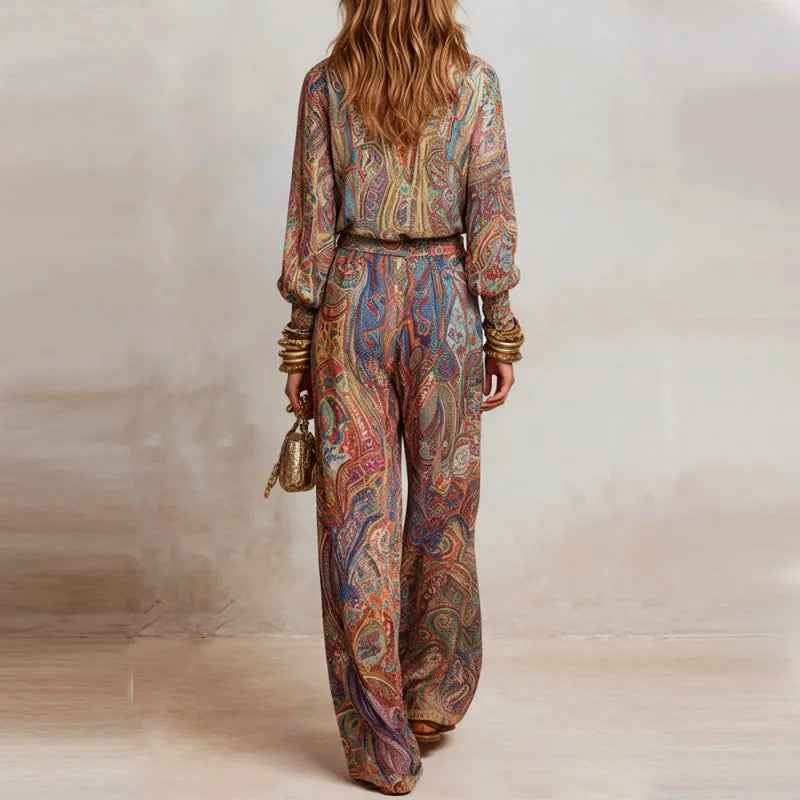 Crystal | Women's Paisley Blouse Set