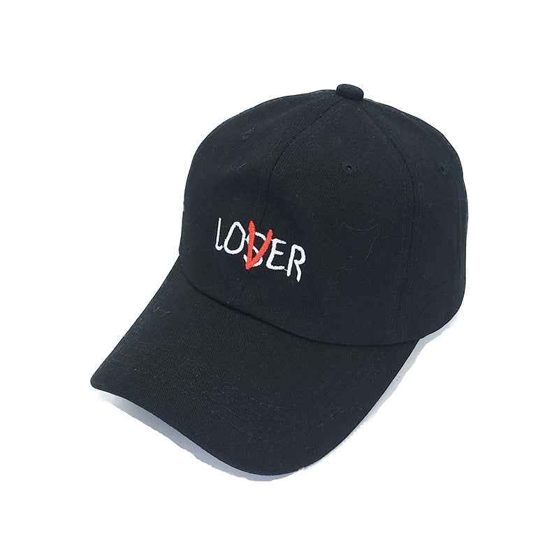 Curved eaves baseball cap visor cap Black