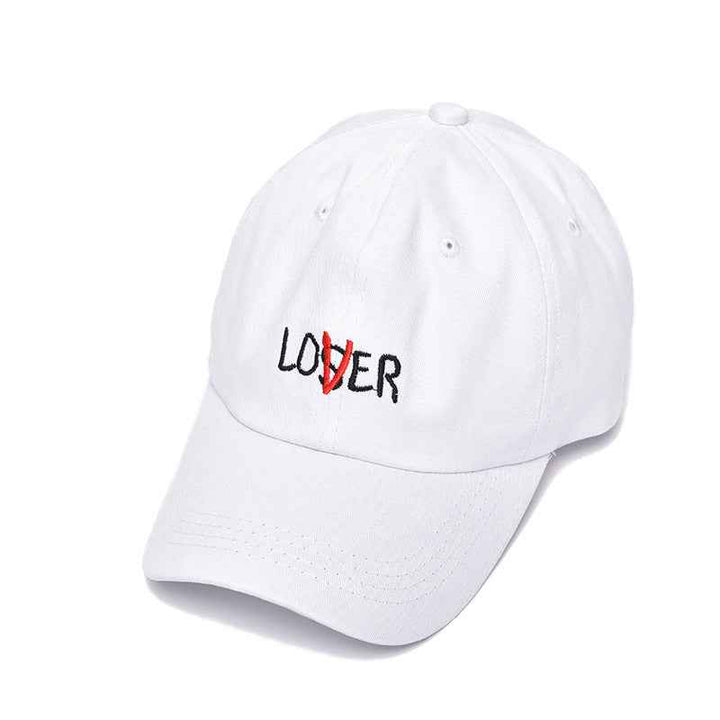Curved eaves baseball cap visor cap White