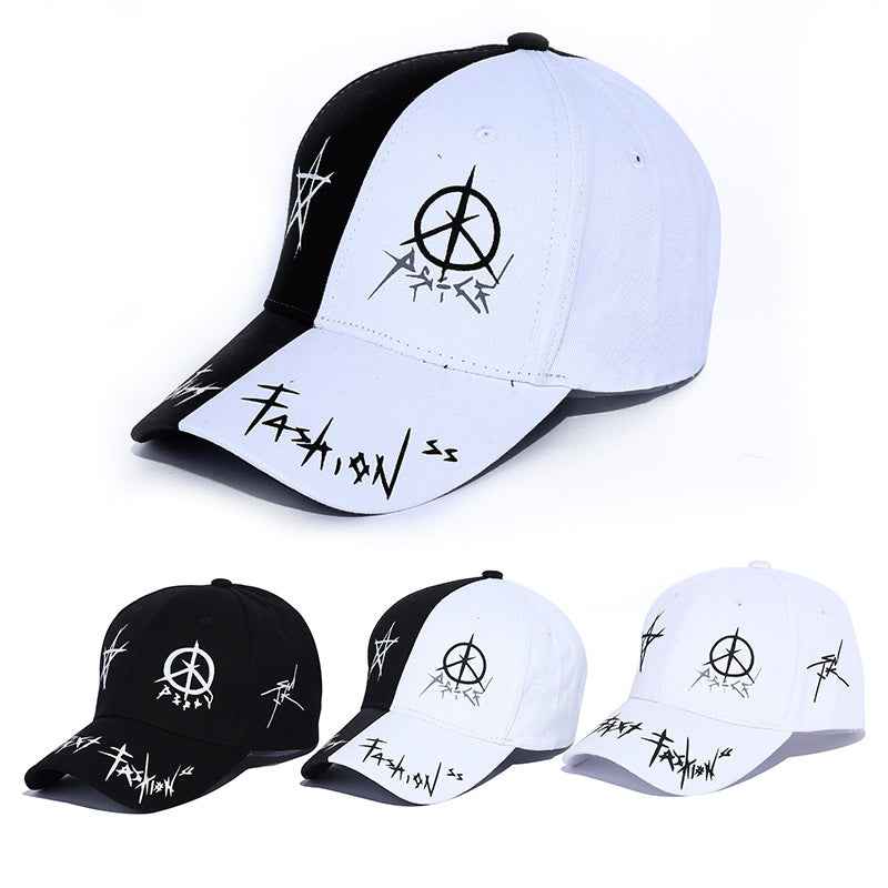 Custom Graffiti Snapback Cap - Black & White Patchwork for Hip Hop Style Enthusiasts