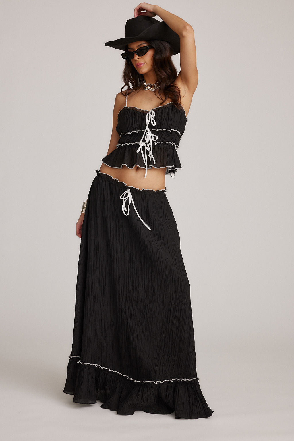 Cianna | Women's Two-Piece Summer Outfit – Top and Long Skirt