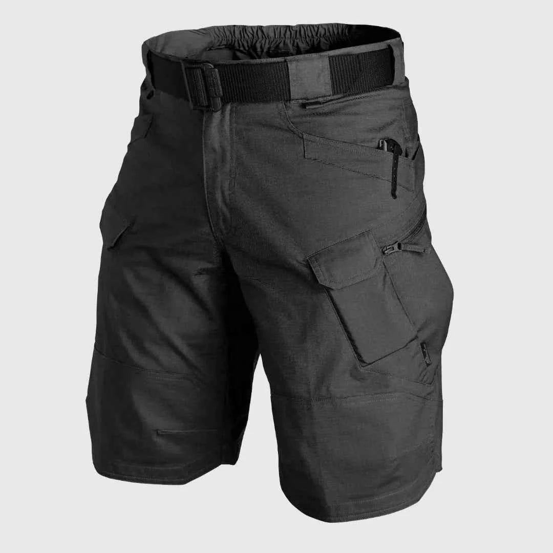Men's Tactical Cargo Shorts - Versatile and Durable Design Black