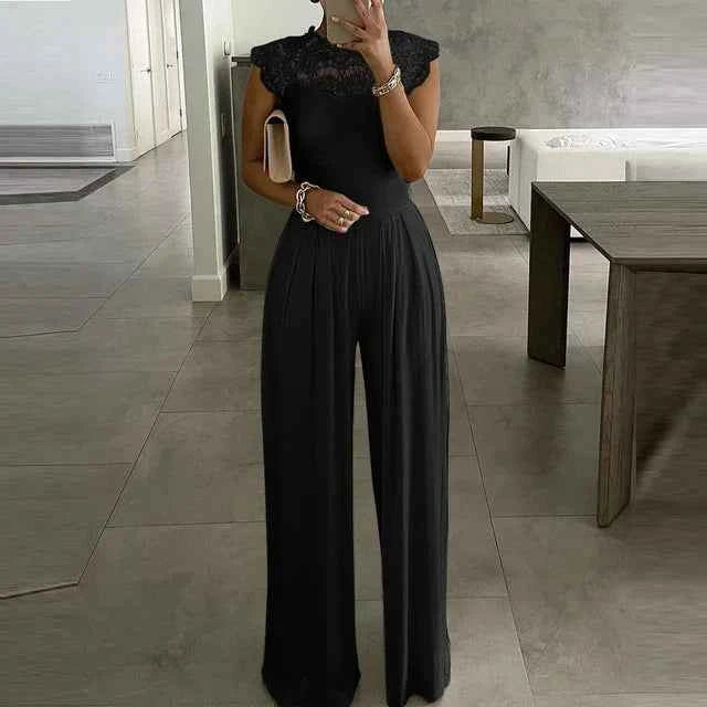 Women's Chic Jumpsuit for Evening Parties and Night Events Black