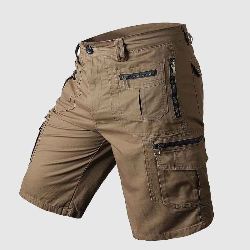 Micah | Durable Multi-Pocket Knee Length Cargo Shorts Khaki