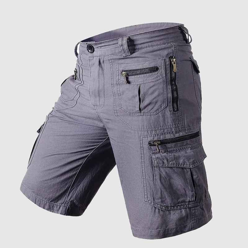 Micah | Durable Multi-Pocket Knee Length Cargo Shorts Gray
