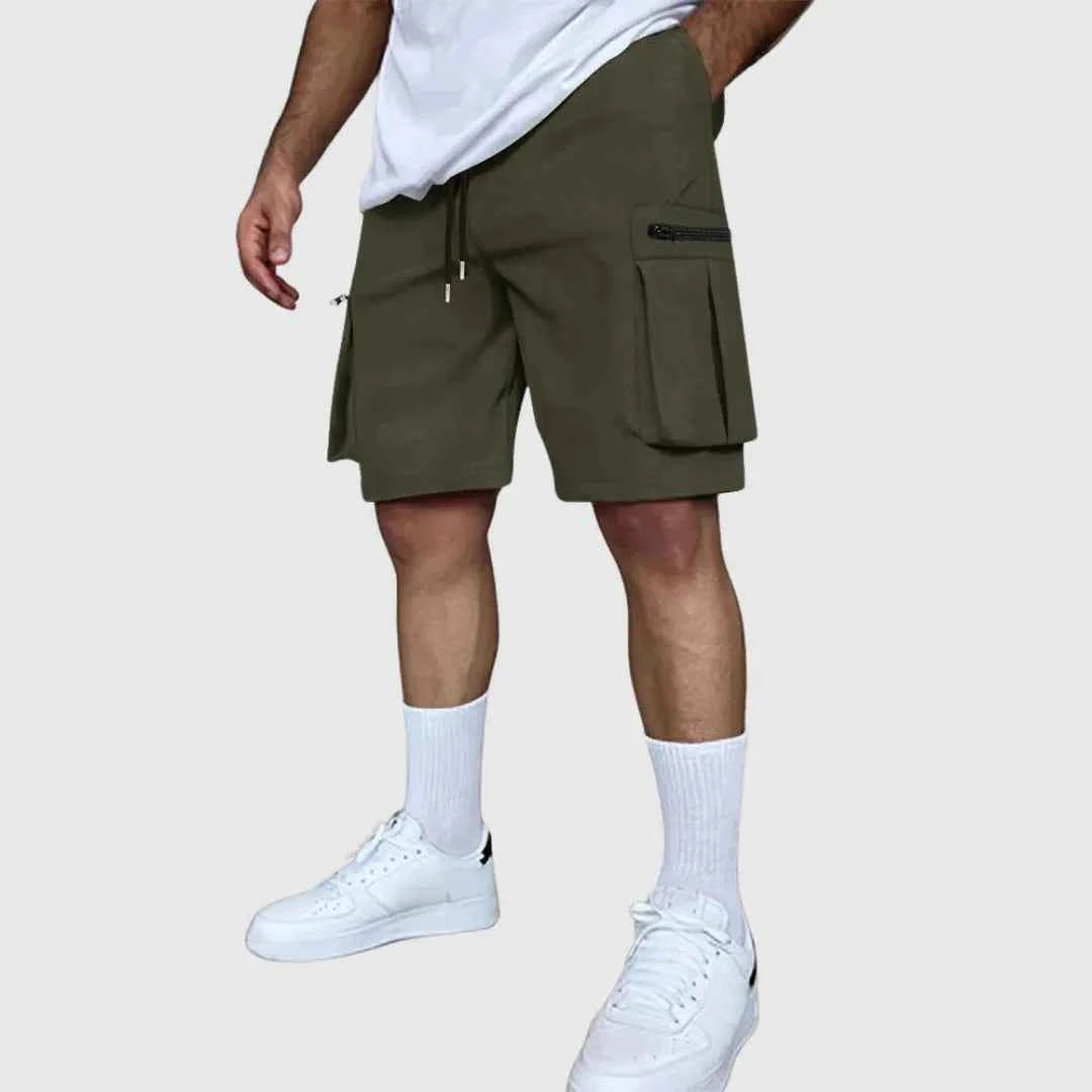 Men's Multi-Pocket Utility Cargo Shorts Green