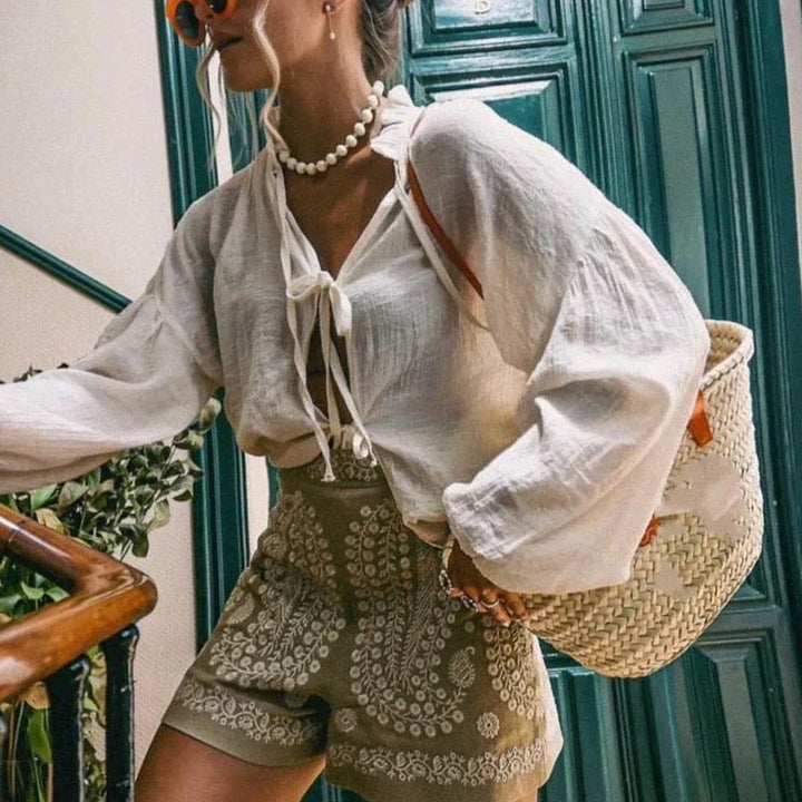 Comfortable Boho-Style Linen Women's Shorts