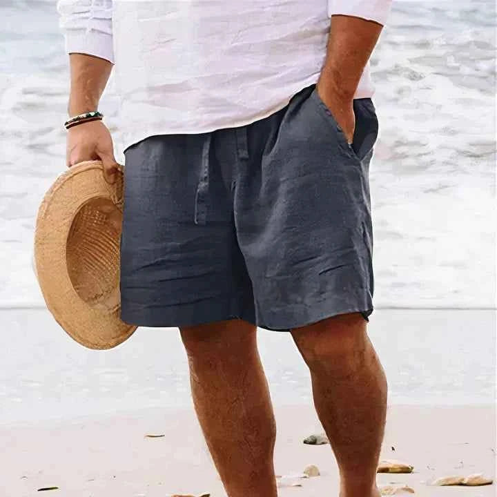 Men's Lightweight Linen Shorts Dark Gray