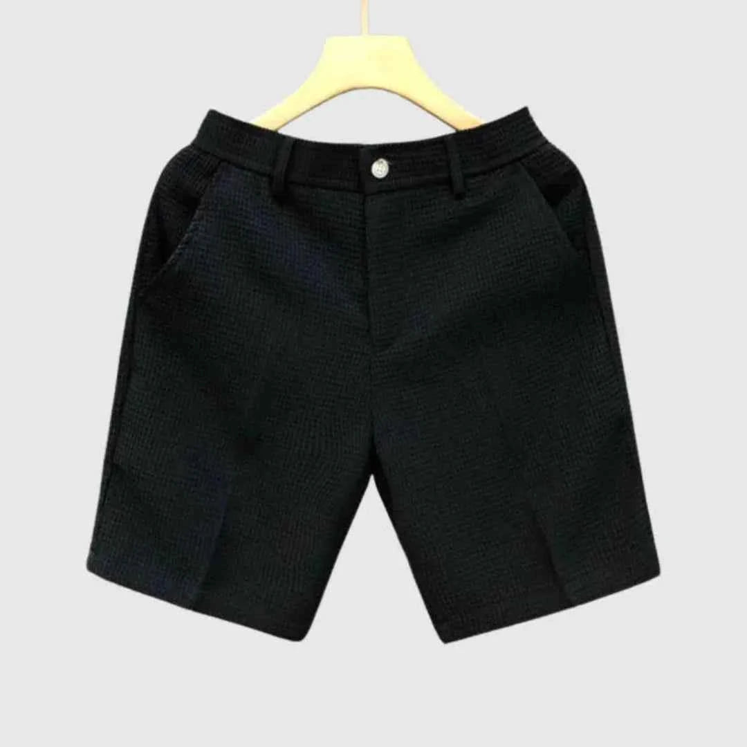Men's Solid Color Cotton Shorts Black