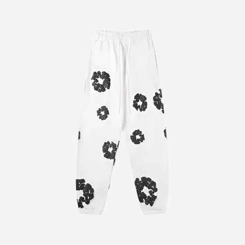 Avery | Unisex Printed Sweatpants – Streetwear Joggers for Men & Women White
