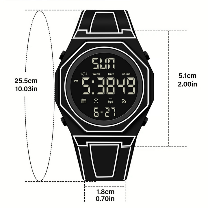Stylish Digital Sketch Watch