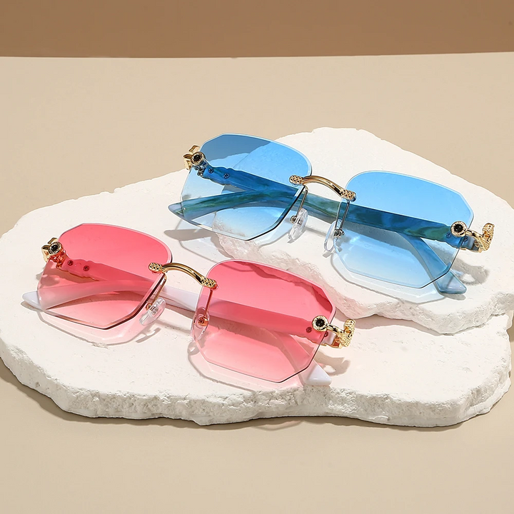 Rimless Fashion Sunglasses for Stylish Protection