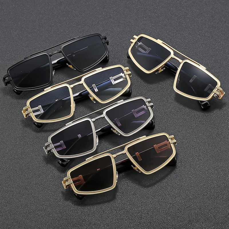 Futuristic Chrome Cyber Sunglasses