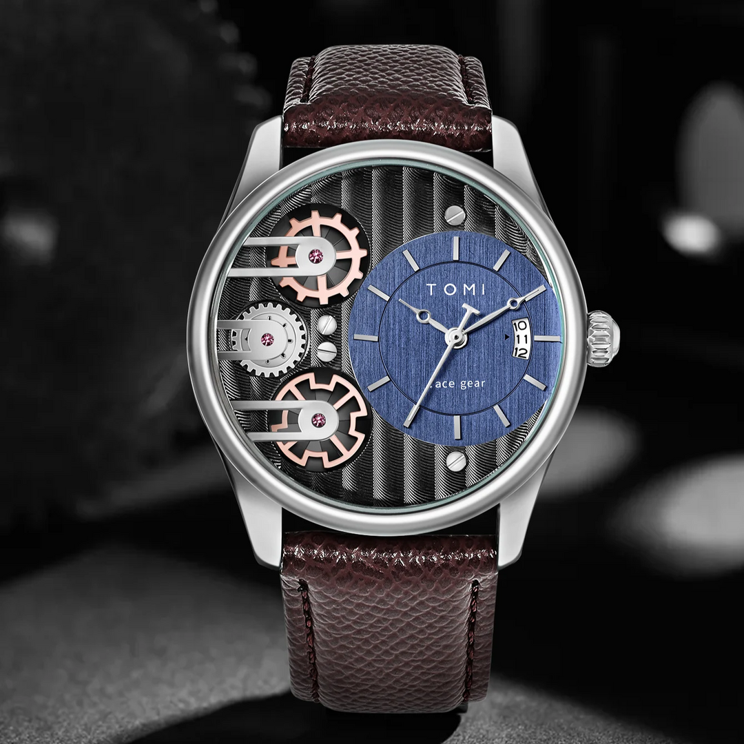 Gearline Stylish Watch for Everyday Wear Silver Brown