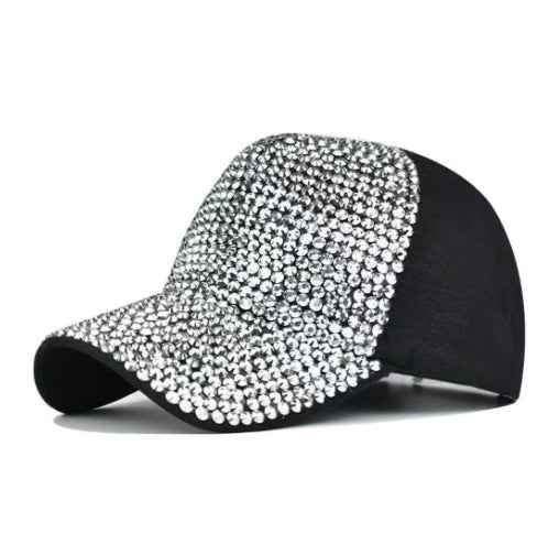 Diamond Baseball Cap Light Board Cap Silver A Adjustable