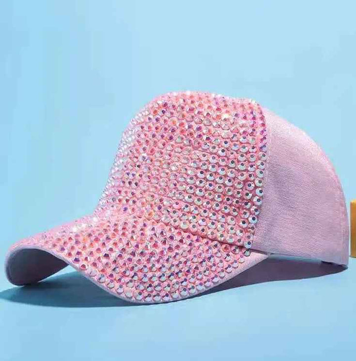 Diamond Baseball Cap Light Board Cap Pink A Adjustable