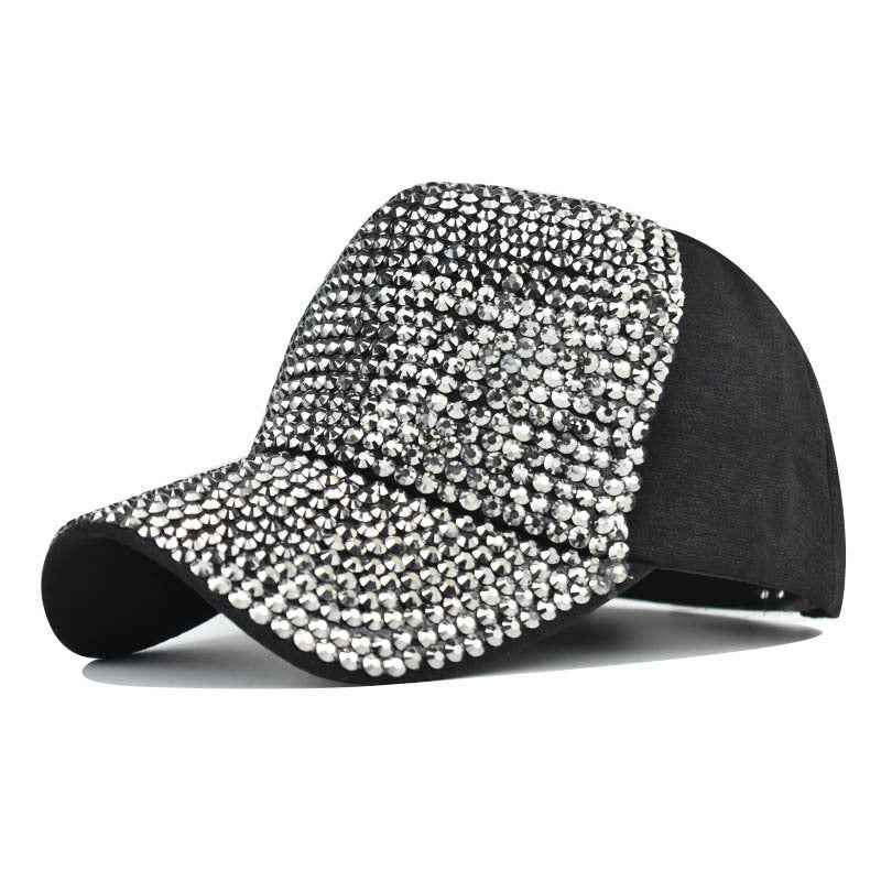 Diamond Baseball Cap Light Board Cap Grey Adjustable