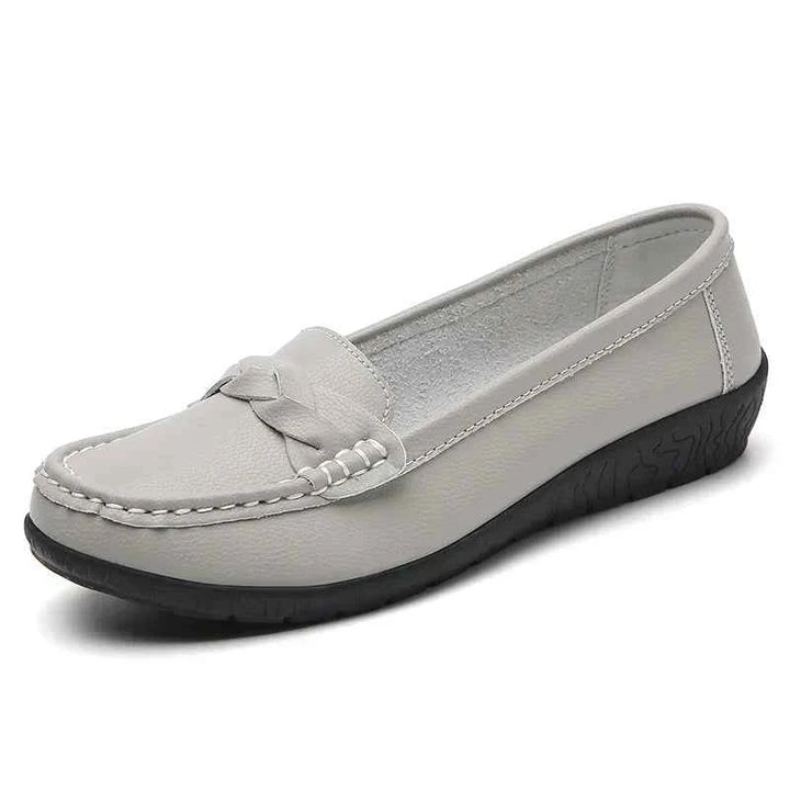 Diana - Genuine Leather Moccasin Loafers ~ Big Size
