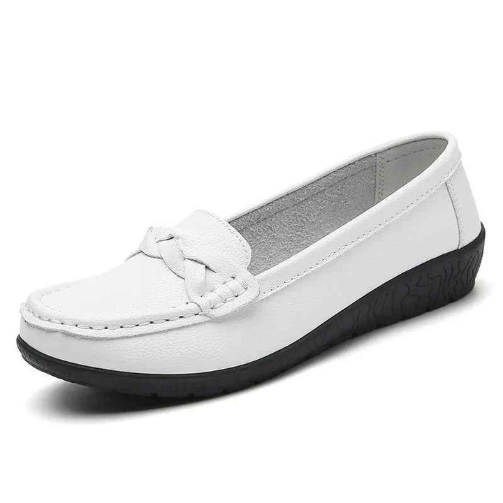Diana - Genuine Leather Moccasin Loafers ~ Big Size