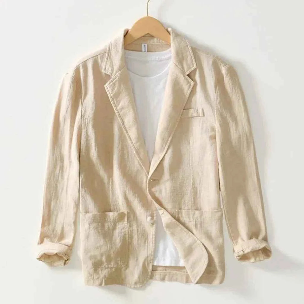 Men's Casual Linen Blazer Beige