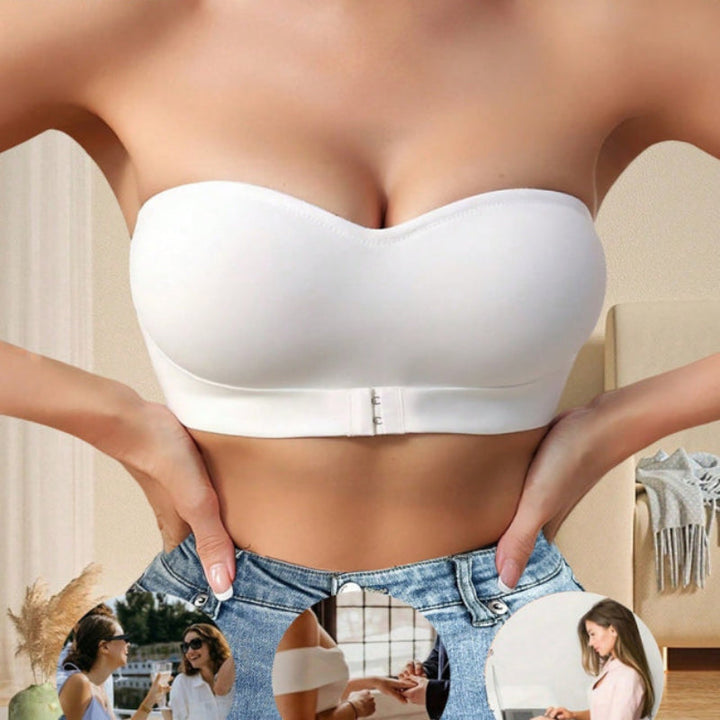Dilan | Women's Strapless Push-up Bra - Breathable and Comfortable Fit White