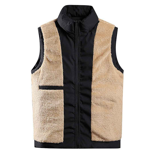 Men's Black Lambswool Filled Lightweight Long Sleeve Knit Jacket