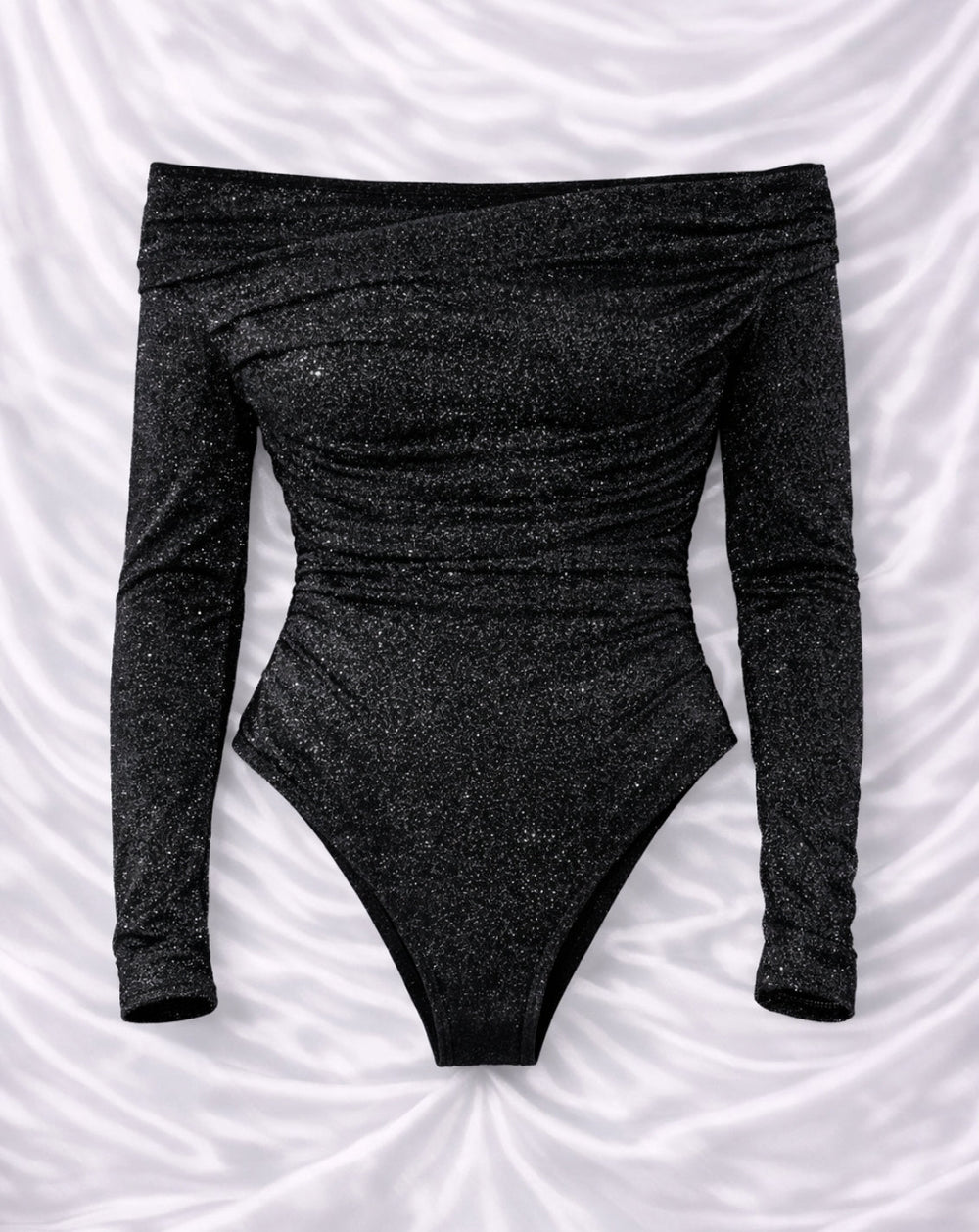 Dora | Women's Stylish Metallic Knit Bodysuit with Long Sleeves