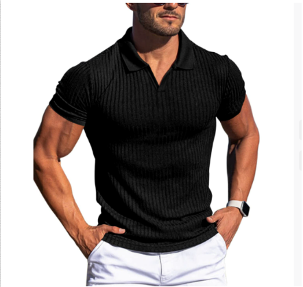 Men's Stylish Summer Polo Shirt Black