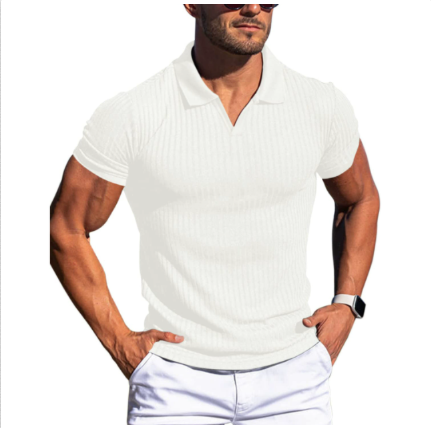 Men's Stylish Summer Polo Shirt White