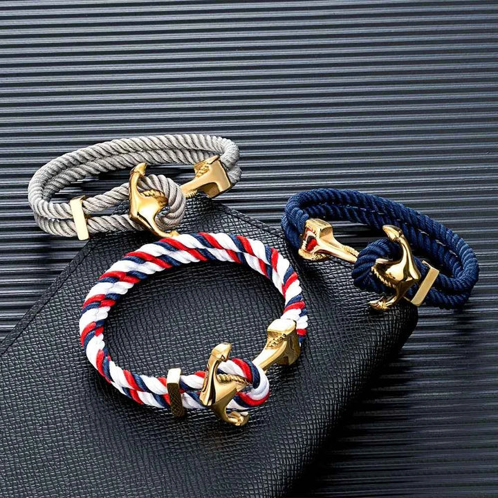 Durable Rope Bracelet with Anchor Design