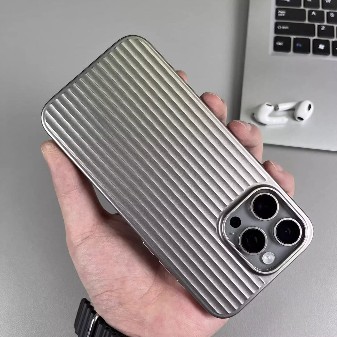 Durable Titanium Phone Case - Sleek Skyline Design Titanium Gray