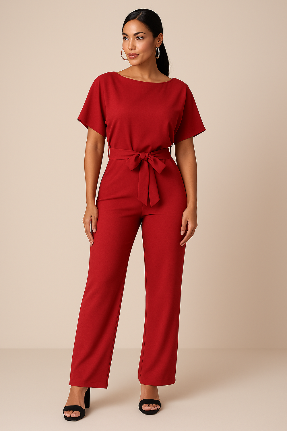 Dyone | Women's Elegant and Stylish Jumpsuit Red