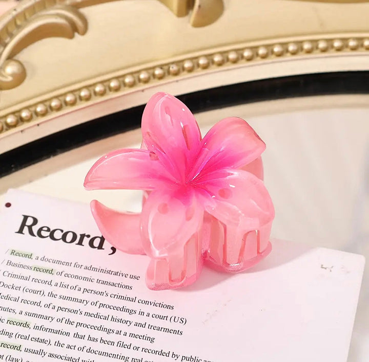 Tulip | Women's Flower-Shaped Hair Clip – Strong Grip & Elegant Pink