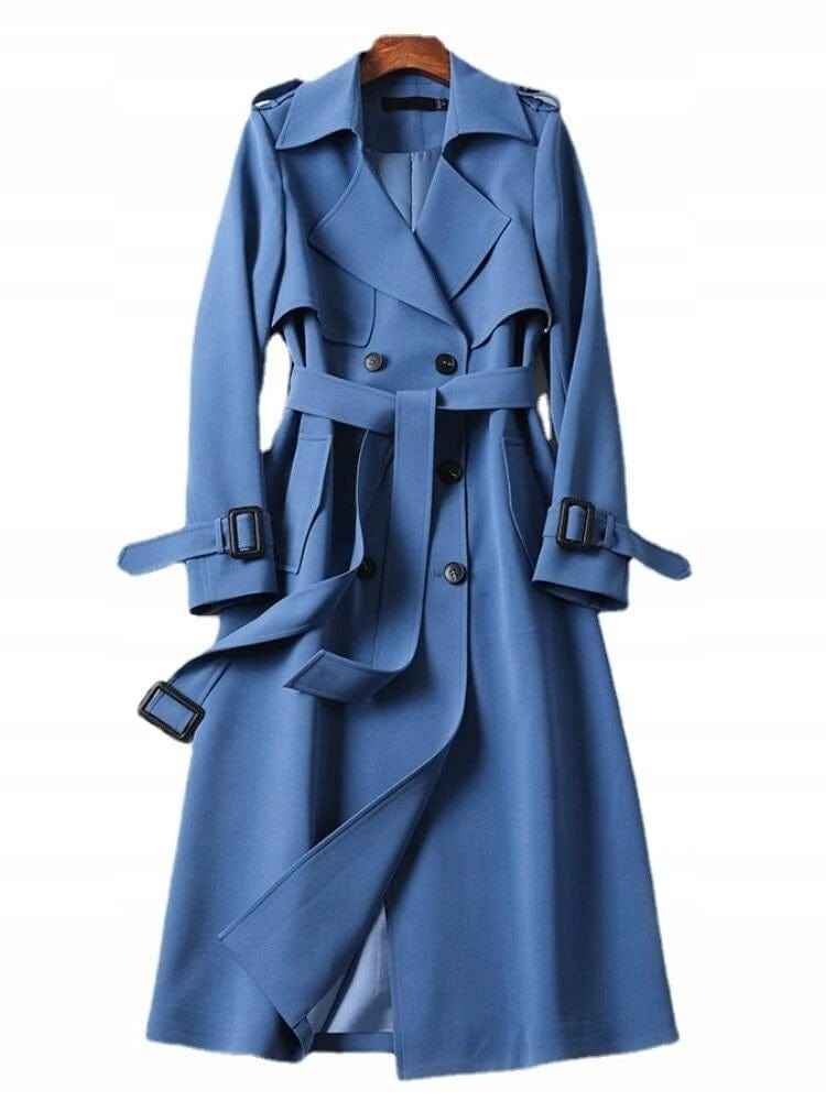 Women's Classic Trench Coat Blue