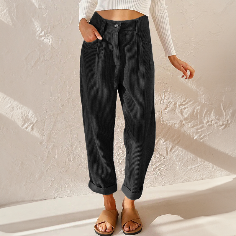 Women's High Waist Wide Leg Pants Black