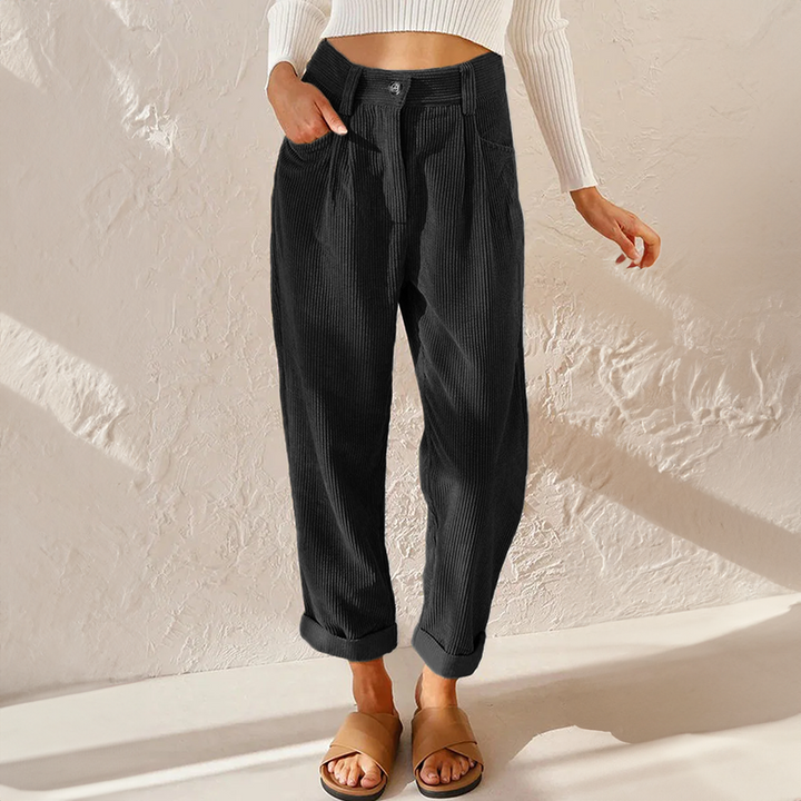 Women's High Waist Wide Leg Pants Black