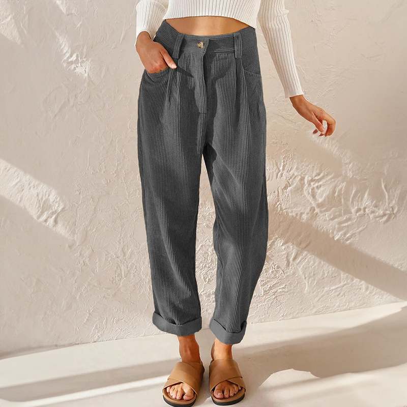 Women's High Waist Wide Leg Pants Gray
