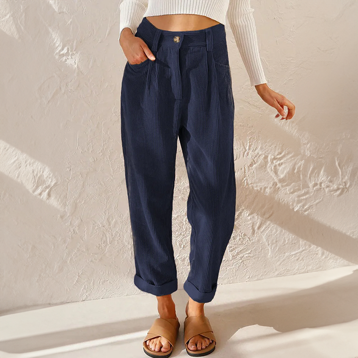 Women's High Waist Wide Leg Pants Blue