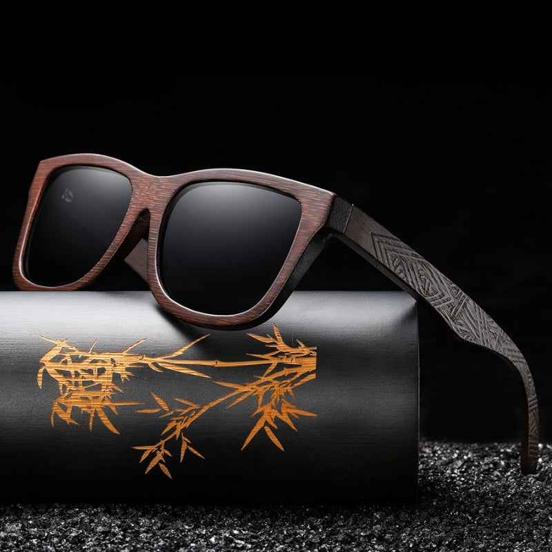 Eco-Friendly Bamboo Polarized Sunglasses Black
