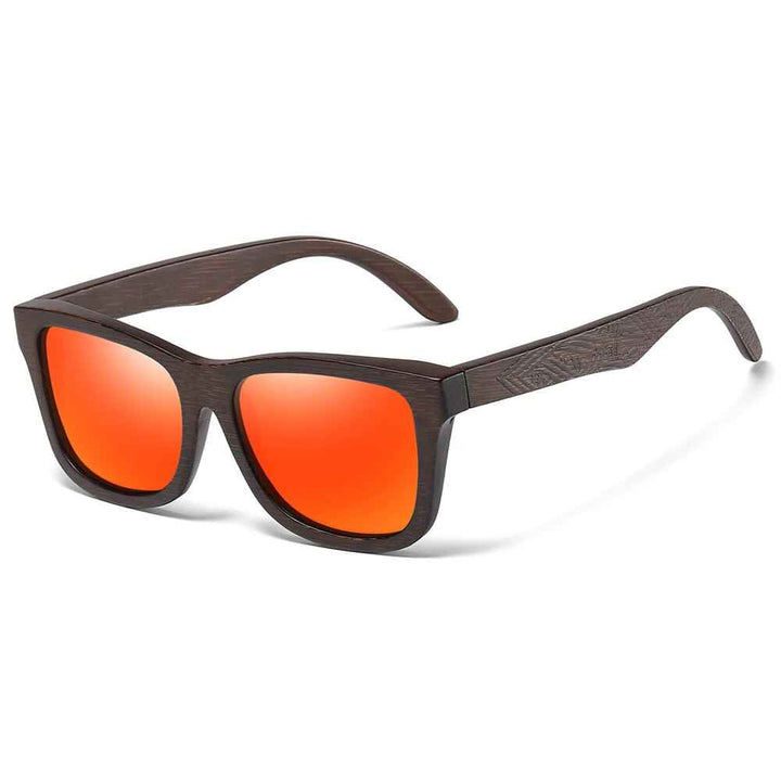 Eco-Friendly Bamboo Polarized Sunglasses Red