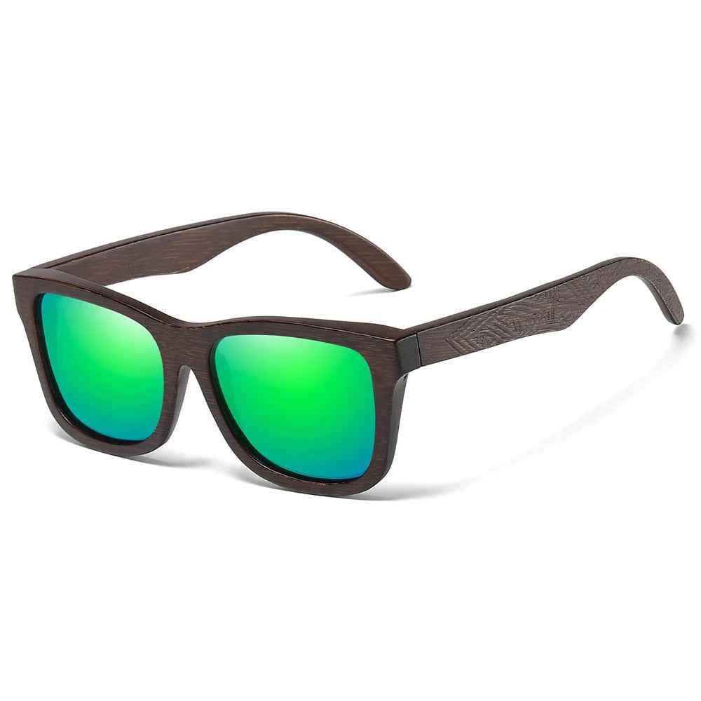Eco-Friendly Bamboo Polarized Sunglasses Green