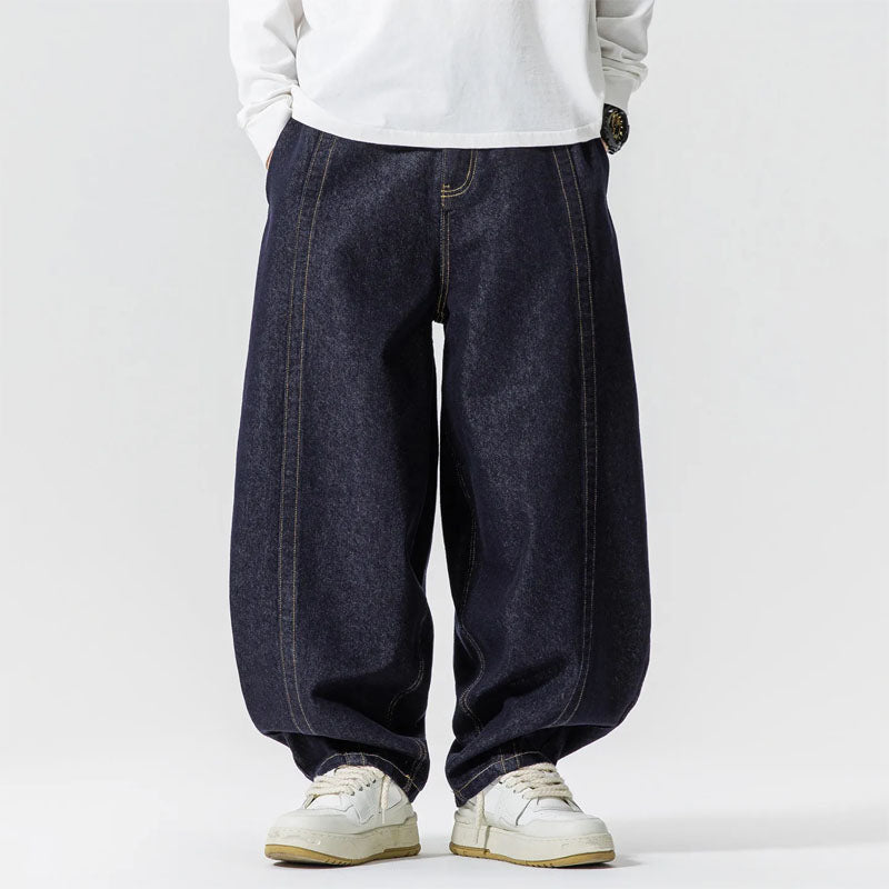 Men's Baggy Wide-Leg Jeans Blue