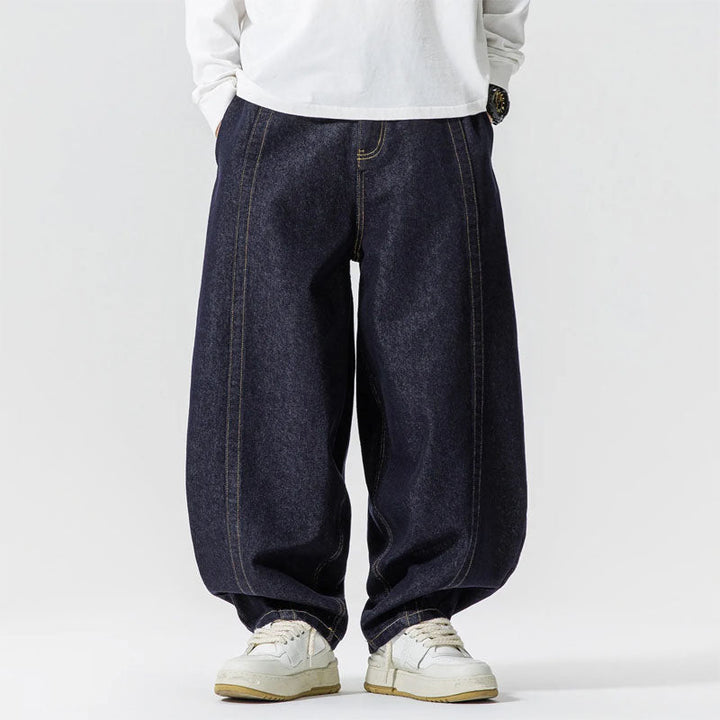 Men's Baggy Wide-Leg Jeans Blue